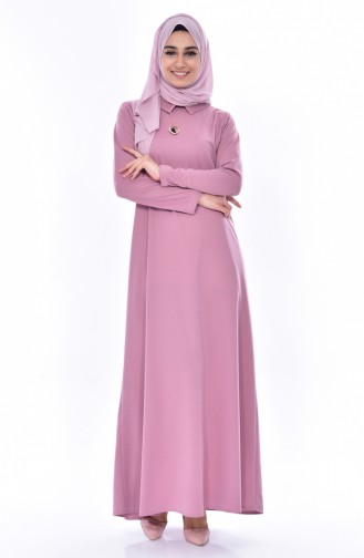 Pink Hijab Dress 3027-07