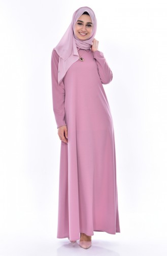 Pink Hijab Dress 3027-07