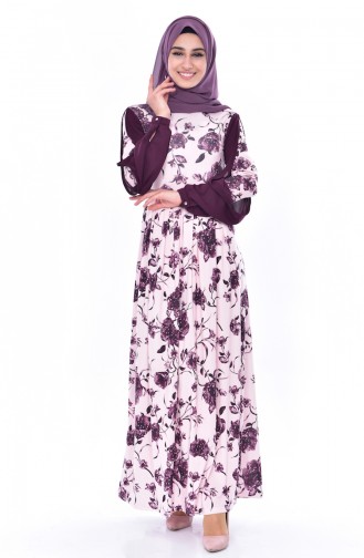 Powder Hijab Dress 9010-01