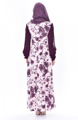 Powder Hijab Dress 9010-01