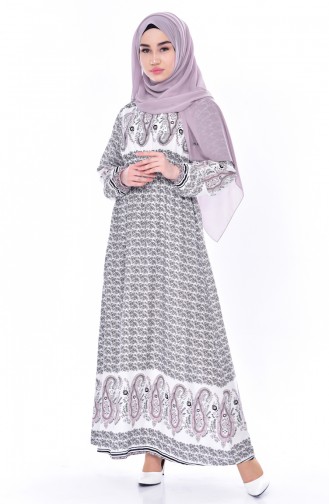 Powder Hijab Dress 5032-02