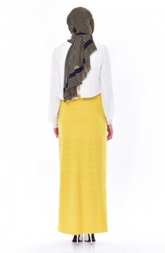 Lacy Pencil Skirt 3098-04 Yellow 3098-04