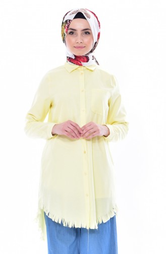 Tasseled Shirt Tunic 0717-05 Yellow 0717-05