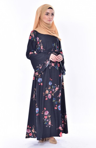 Black Hijab Dress 3034-03