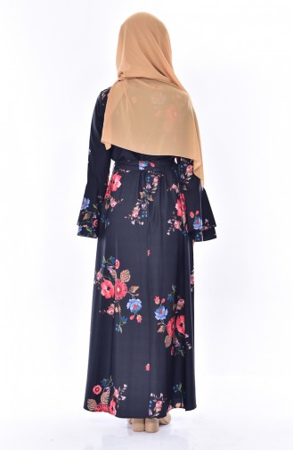 Black Hijab Dress 3034-03