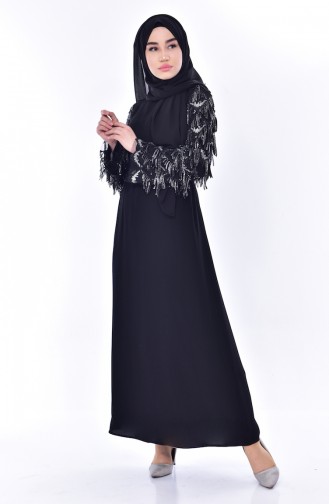 Black Hijab Dress 60695-01