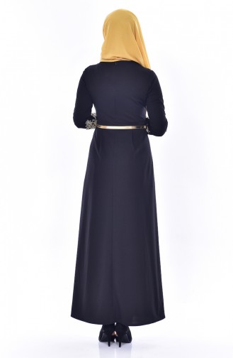 Kleid mit Spitzen 4462-01 Schwarz 4462-01