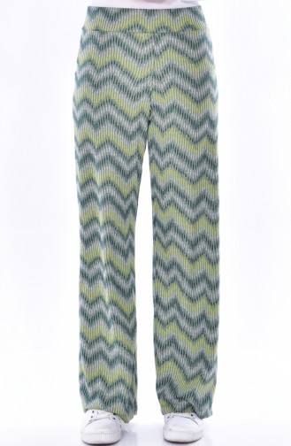 Pattern Wide leg Pants 4025-03 Green 4025-03