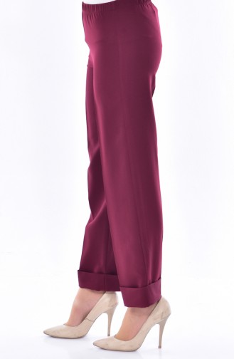 Double Cuff Pants 6002-07 Claret Red 6002-07