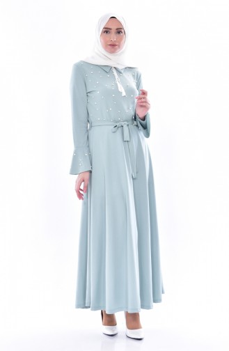 Green Almond Hijab Dress 50196-01