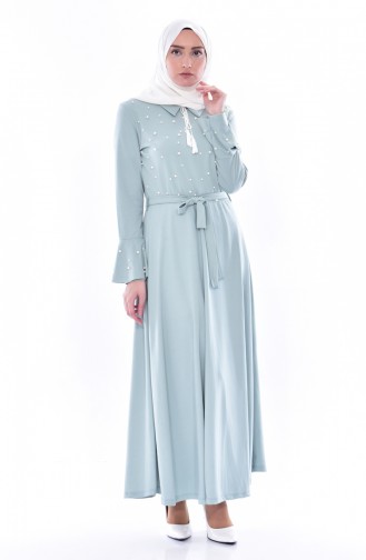 Green Almond Hijab Dress 50196-01
