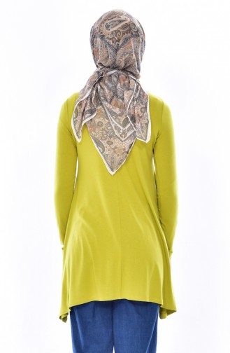 Lace Detailed Tunic 1413-01 Pistachio Green 1413-01