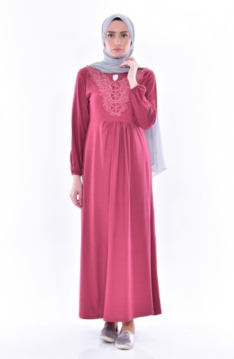 Dusty Rose Hijab Dress 0255-08