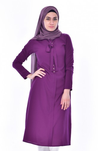 Buglem Tie Collar Tunic 1084-19 dark Purple 1084-19