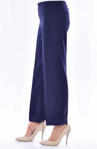Double Cuff Pants 6002-03 Navy Blue 6002-03