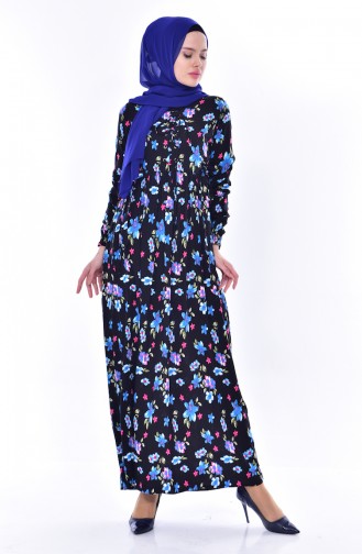 Blue Hijab Dress 6035-04