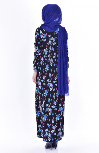 Blue Hijab Dress 6035-04