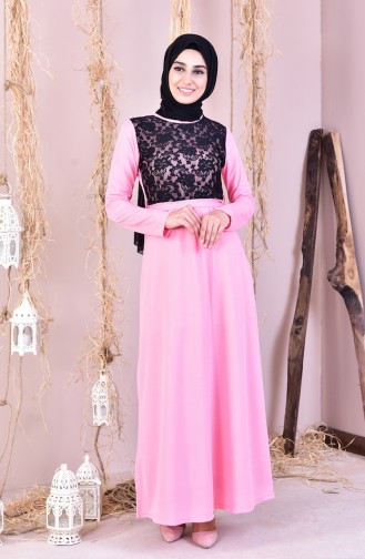 Light Pink Hijab Dress 3839-04