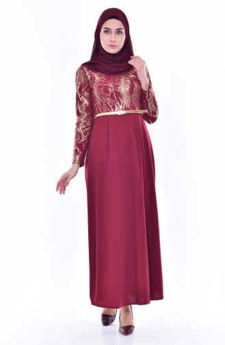 Robe Hijab Bordeaux 4464-02