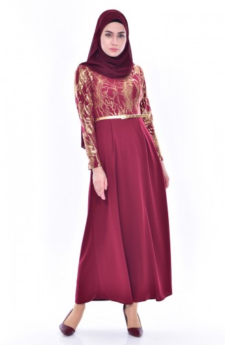 Robe Hijab Bordeaux 4464-02