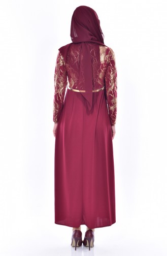 Robe Hijab Bordeaux 4464-02