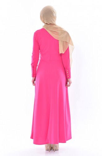 Guipure Dress 0038-10 Fuchsia 0038-10