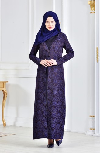 Evening Dress Caftan Suit 7181-01 Navy Blue 7181-01