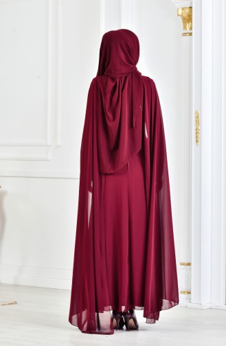 Habillé Hijab Bordeaux 52657-08