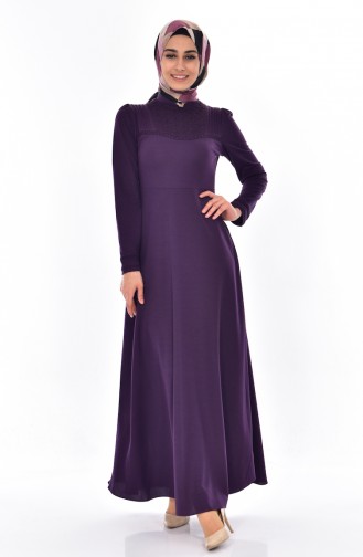 Purple Hijab Dress 0523-01