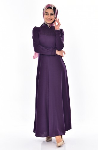 Purple Hijab Dress 0523-01