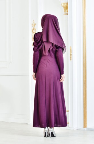 Robe de Soirée avec Collier 4463-10 Plum 4463-10