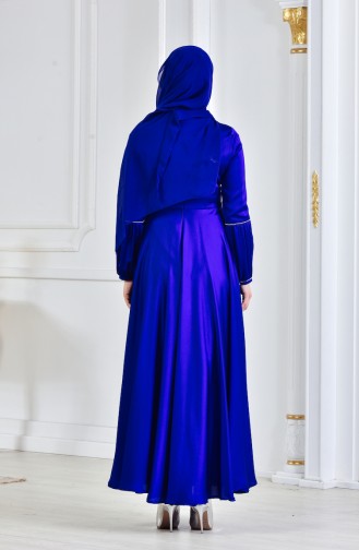 Robe de Soirée a Paillette 1813414-806 Bleu Roi 1813414-806