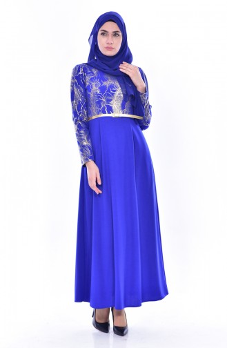 Kemerli Elbise 4464-03 Saks