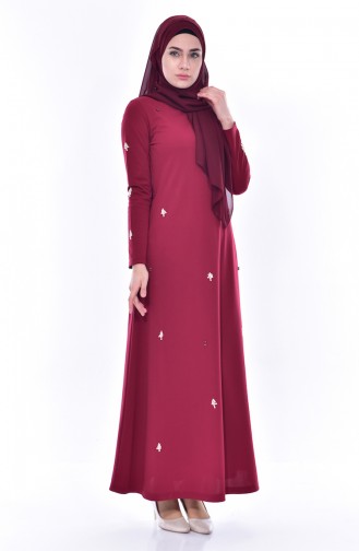 Red Hijab Dress 7715-07