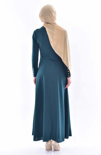 فستان أخضر زمردي 0038-11