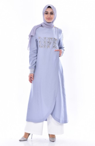 Strassstein Bedrucktes Abaya 35821-03 Hell Blau 35821-03