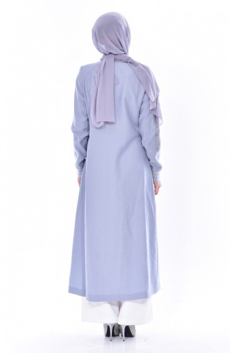 Strassstein Bedrucktes Abaya 35821-03 Hell Blau 35821-03