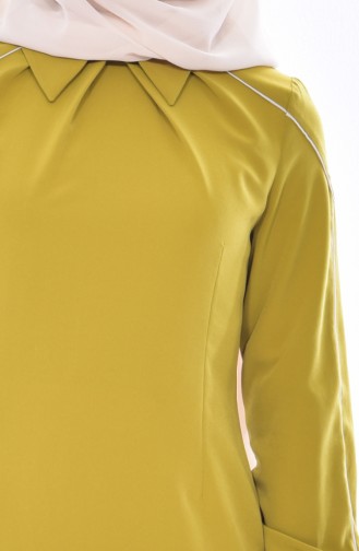 Gömlek Yaka Bluz 1511362-992 Fıstık Yeşili
