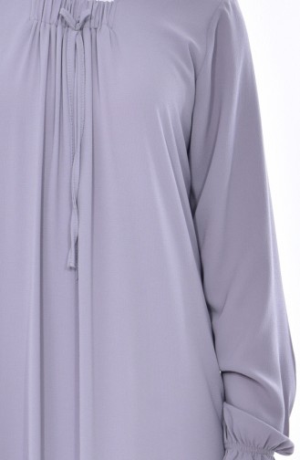 Arm gummiertes Kleid 1024-04 Grau 1024-04