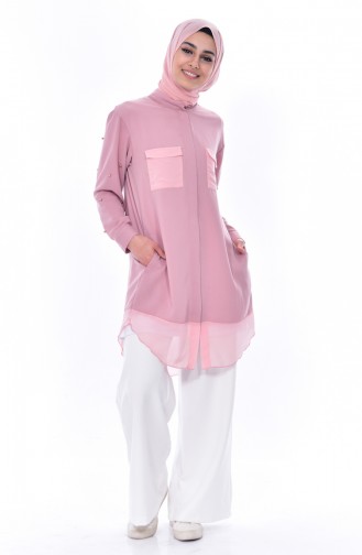 Hidden Zippered Tunic 6025-01 Rose Dried 6025-01