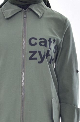 Cape avec Poches et Fermeture 0739-01 Khaki 0739-01