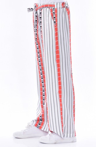 Striped Wide-leg Pants 1193B-03 Coral 1193B-03