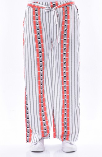 Striped Wide-leg Pants 1193B-03 Coral 1193B-03