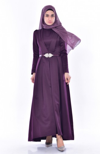 Belt Dress 11182-03 Purple 11182-03