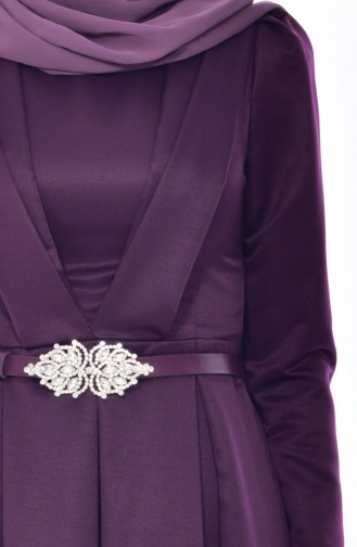 Belt Dress 11182-03 Purple 11182-03