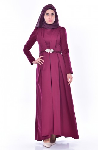 Belt Dress 11182-01 Plum 11182-01