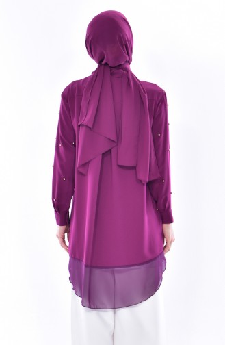 Hidden Zippered Tunic 6025-02 Plum 6025-02