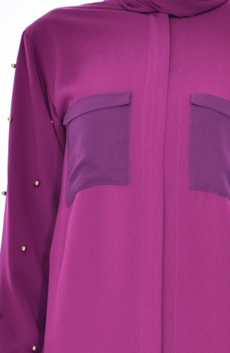 Hidden Zippered Tunic 6025-02 Plum 6025-02