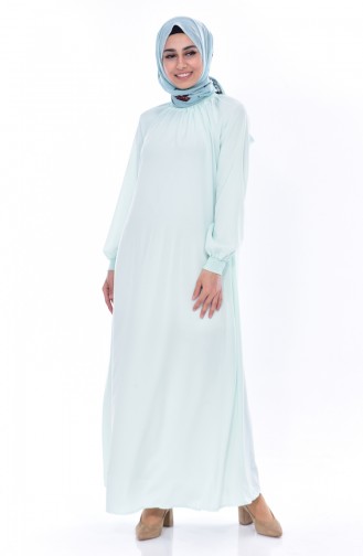 Kleid mit Gummi 0021-33 Neon Grün 0021-33