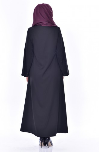 Hijab Abaya 7359-01 Schwarz 7359-01